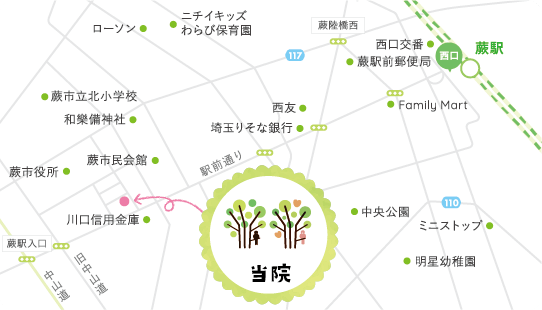 しょう内科クリニックイラストマップ