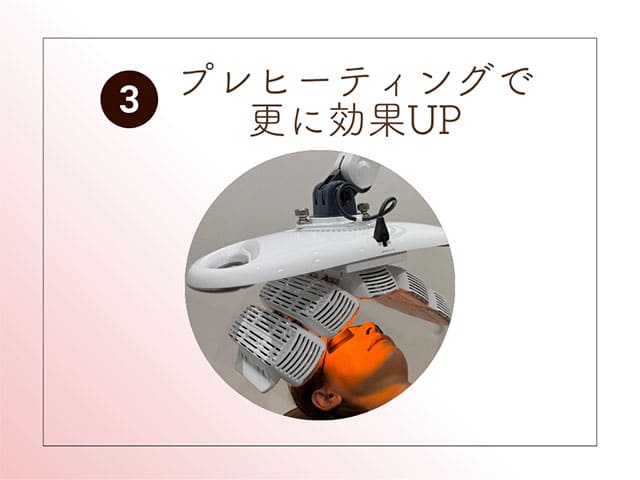 プレヒーティングで更に効果UP